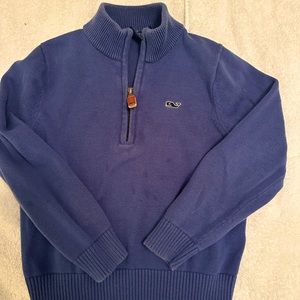 Blue Vineyard Vines Boys 1/4 Zip Pullover Size 5